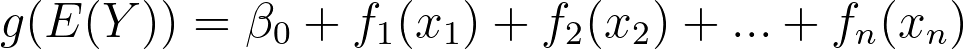 Generalized Additive Model formula